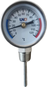 Термометр  63мм вертикальное подключ 0-120С 1/2"