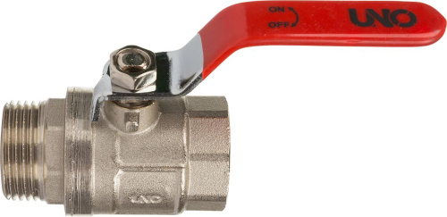 Шаровый кран UNO 1/2" вн/н (м.к.-18шт., б.к.-144 шт.) рычаг