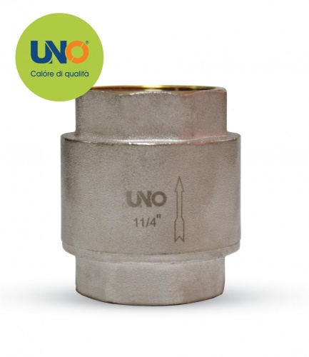 Обратный клапан никелированный UNO 1 1/4", (м.к.- 8шт., б.к.-64 шт.)