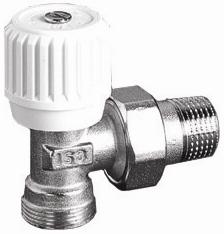 Вентиль угловой 1/2" (пластик) Luxor  регулирующий