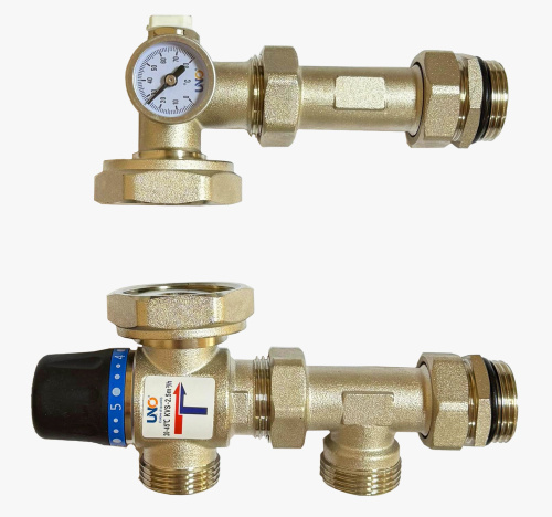 Насосно-смесительный узел 1/2" для теплого пола UNO (без насоса) 8шт в короб