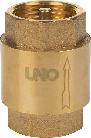 Обратный клапан латунный  UNO 1/2" (м.к.-25 шт., б.к.- 200шт.)