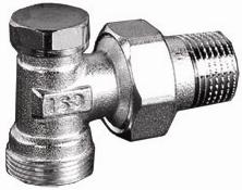 Запорный угловой клапан 1/2" (пластик) Luxor