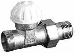 Корпус для терморегул. прямой 1/2" (пластик) Luxor