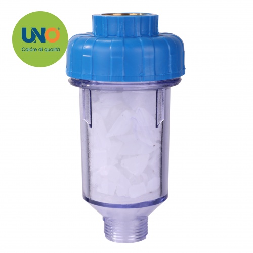 Корпус фильтра одинарный UNO YL-Q 1-Р (3/4") + с полифосфатом (для стиральной машины)