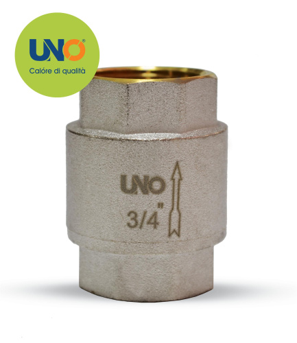 Обратный клапан никелированный UNO 3/4", (м.к.-20шт., б.к.-160шт.)