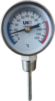 Термометр  63мм вертикальное подключ 0-120С 1/2"